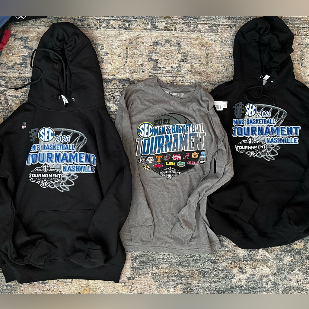 Bundle Of Three 3 Sec Basketball Tournament Hoodies And TShirt Ncaa Nashville